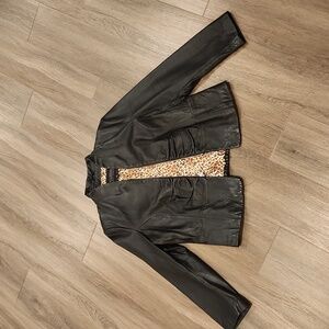 Wilsons black leather jacket